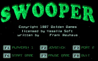 Swooper Amiga Title screen.