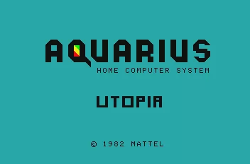 Utopia Mattel Aquarius Title screen