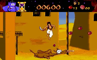 Disney&#x27;s Aladdin DOS Use the animal as a cannon