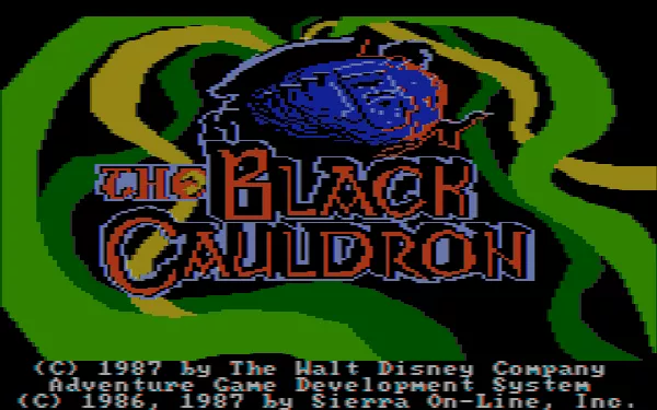 The Black Cauldron DOS Title screen (CGA w/Composite Monitor)