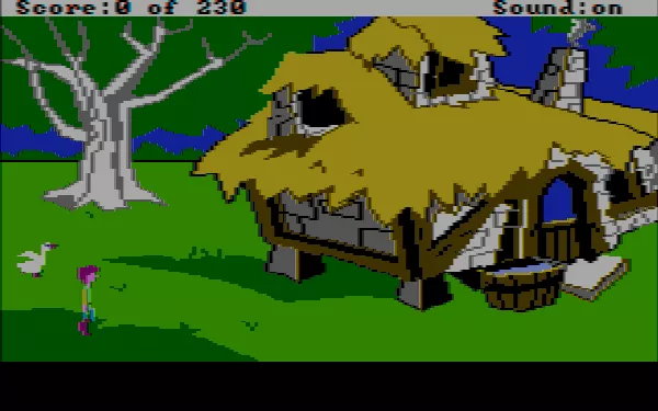 The Black Cauldron DOS Starting screen (CGA w/Composite Monitor)