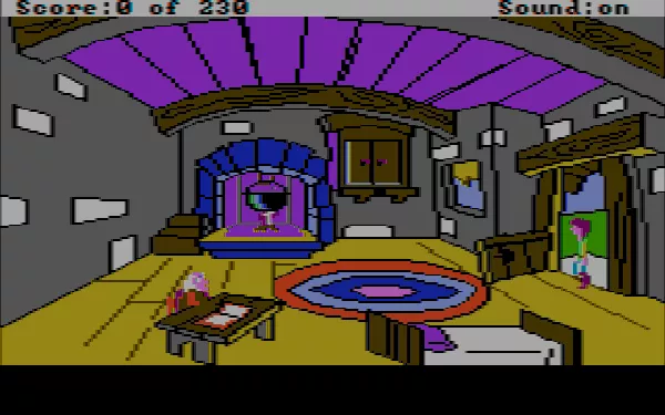 The Black Cauldron DOS The pig keeper&#x27;s house (CGA w/Composite Monitor)