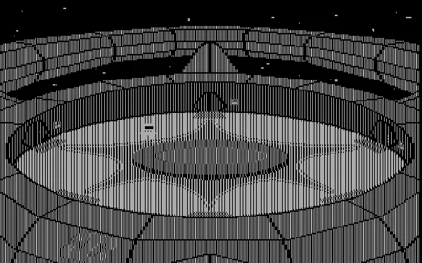Starflight DOS At the spaceport (CGA Monochrome mode)