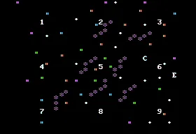 Reach for the Stars: The Conquest of the Galaxy Apple II The map