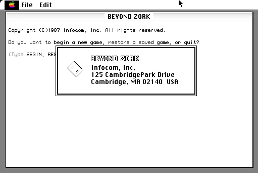 Beyond Zork: The Coconut of Quendor Macintosh Credits