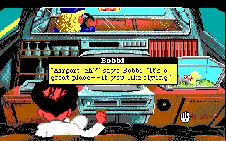 Leisure Suit Larry 5: Passionate Patti Does a Little Undercover Work DOS Off to the airport (EGA/Tandy)