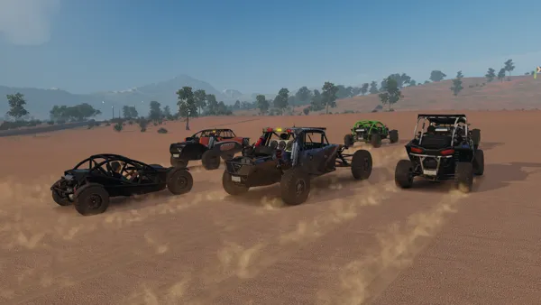 Forza Horizon 3 Xbox One Racing with buggies through the Outback.