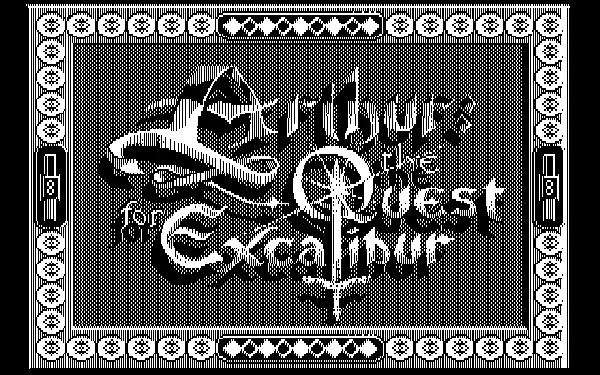 Arthur: The Quest for Excalibur DOS Title screen (CGA)