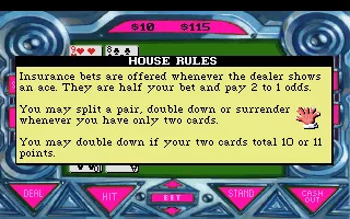 Crazy Nick&#x27;s Software Picks: Leisure Suit Larry&#x27;s Casino DOS Rules description