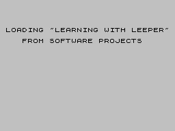 Learning with Leeper ZX Spectrum Loading screen