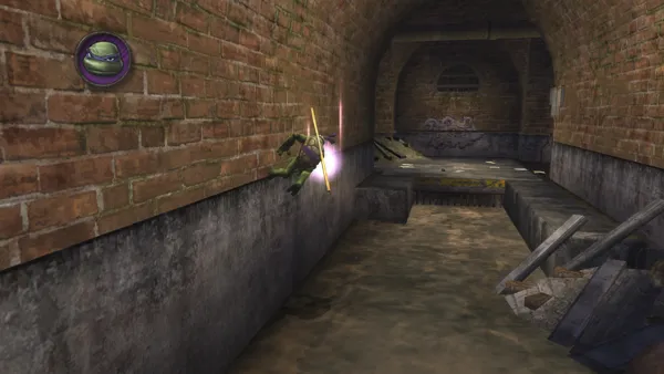 TMNT Windows Mission 3. Wall-running in the sewers