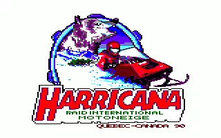 Harricana: International Snowmobile Race - Quebec-Canada 90 Amstrad CPC Title Screen (in French)