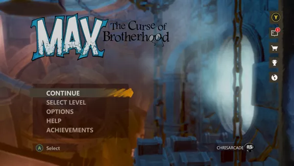 Max: The Curse of Brotherhood Xbox One Title Screen