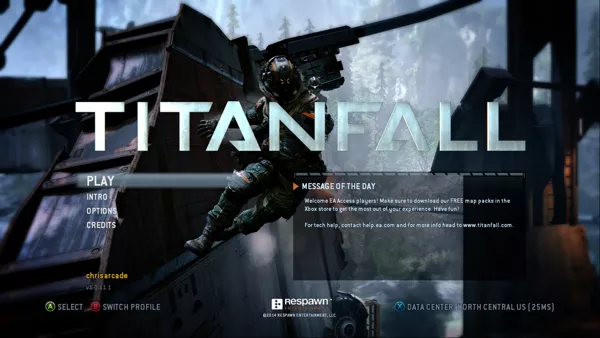 Titanfall Xbox One Title Screen
