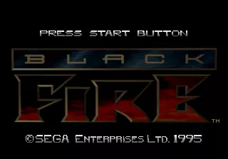 Black Fire SEGA Saturn Title screen.