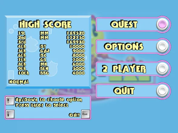 Ms. Pac-Man: Quest for the Golden Maze Windows High score chart