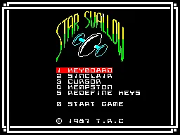 Star Swallow ZX Spectrum Title screen