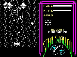 Star Swallow ZX Spectrum A game in progress