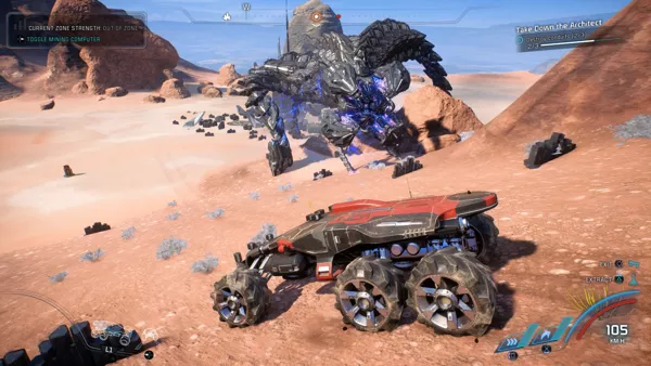 Mass Effect: Andromeda PlayStation 4 Fighting the Architect, the biggest boss enemy you&#x27;ll encounter on almost every planet