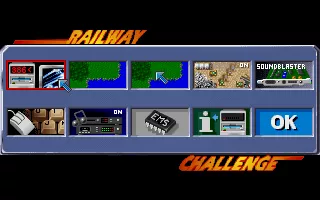 Railway Challenge DOS Configuration Screen.