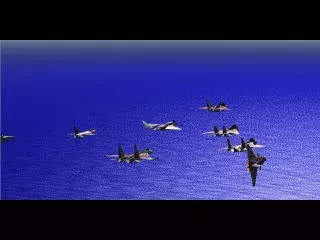 Air Combat PlayStation Opening cinematic, flying in formation