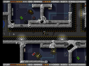 Alien Breed II: The Horror Continues Amiga And lights are shining in the corridors. (AGA version)