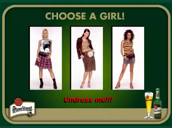 Main menu. You can choose one of the girl here.