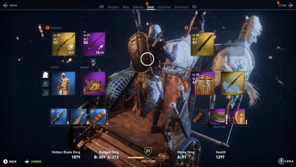 Assassin&#x27;s Creed: Origins Xbox One The inventory screen