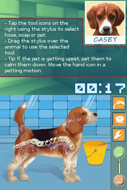 Animal Planet: Emergency Vets Nintendo DS Washing Casey