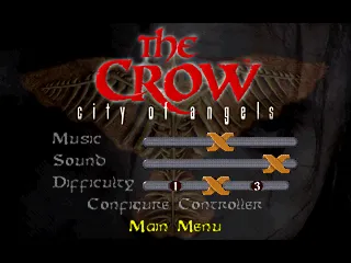 The Crow: City of Angels PlayStation Options