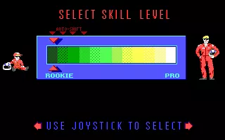 The Duel: Test Drive II DOS Select Skill Level