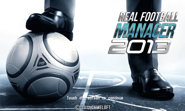 Real Football Manager 2013 J2ME Title screen (Samsung S8000 version)
