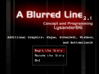 A Blurred Line Windows Title screen
