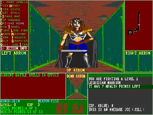 Moraff&#x27;s Dungeons of the Unforgiven DOS Picture differences. SVGA, 256 colors. This, 256-color scheme is only one that have everything right. Obviously, all other modes was derived from it.