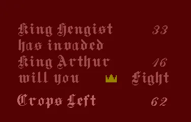 Excalibur Atari 8-bit King Hengist attacks!