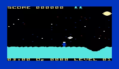 Crater Raider VIC-20 Meteors will fall and can prove fatal.
