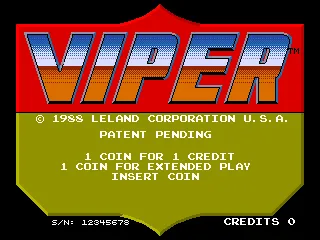 Viper Arcade Title screen