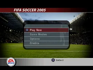 FIFA Soccer 2005 PlayStation Main menu.