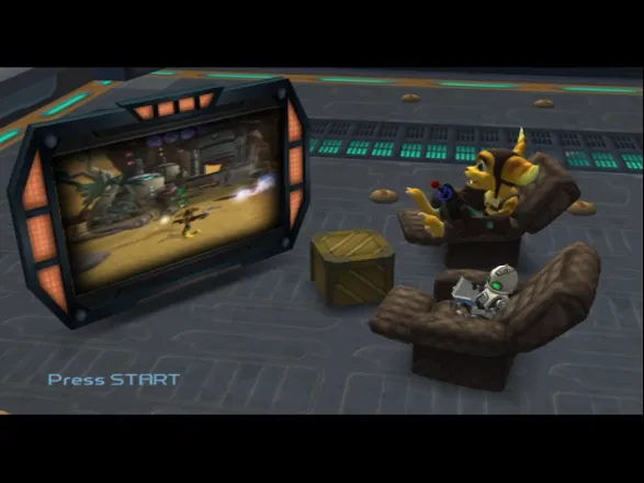 Ratchet &#x26; Clank: Going Commando PlayStation 2 Title Screen