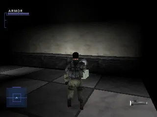 Syphon Filter PlayStation Flashlight is useful to look in dark areas.