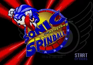 Sonic the Hedgehog: Spinball Genesis Main Menu