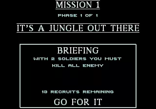 Cannon Fodder Genesis the mission goals