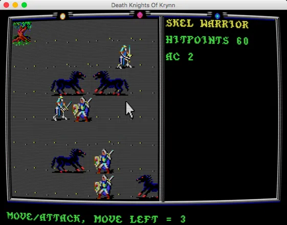 Advanced Dungeons &#x26; Dragons: Collectors Edition Vol.2 Macintosh Death Knights of Krynn (GOG version) - Battle while using retro filter