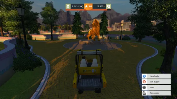 Zoo Tycoon Xbox One Driving one of the buggies
