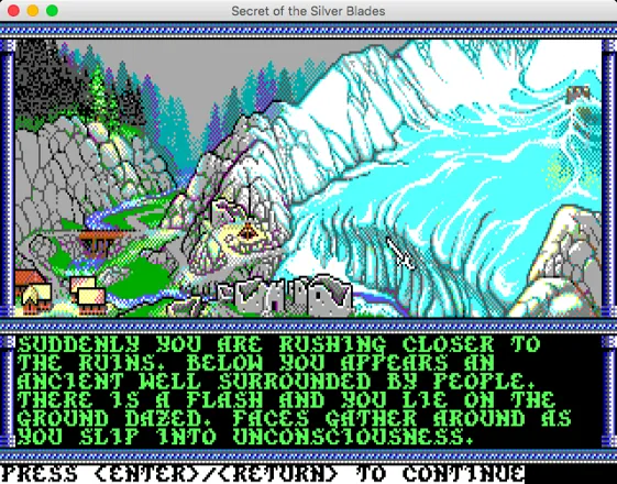 Secret of the Silver Blades Macintosh Approaching the ruins (GOG version)
