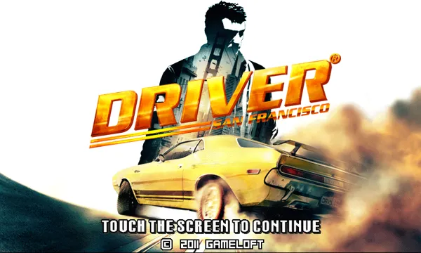 Driver: San Francisco Android Title screen