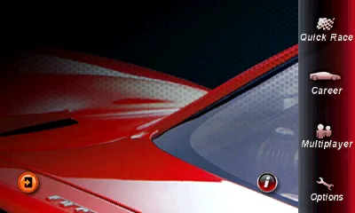 Ferrari GT: Evolution Windows Mobile Main menu (WQVGA v. 1.1.9)