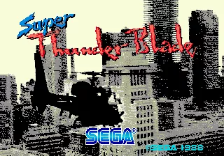 Super Thunder Blade Genesis Title screen