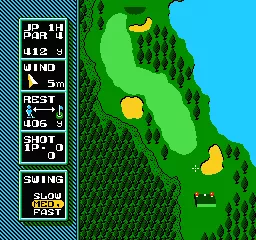 Mario Open Golf NES Knee-deep in golf.