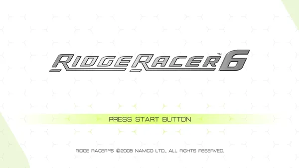 Title Screen of Ridge Racer 6